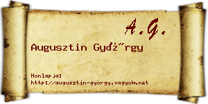 Augusztin György névjegykártya
